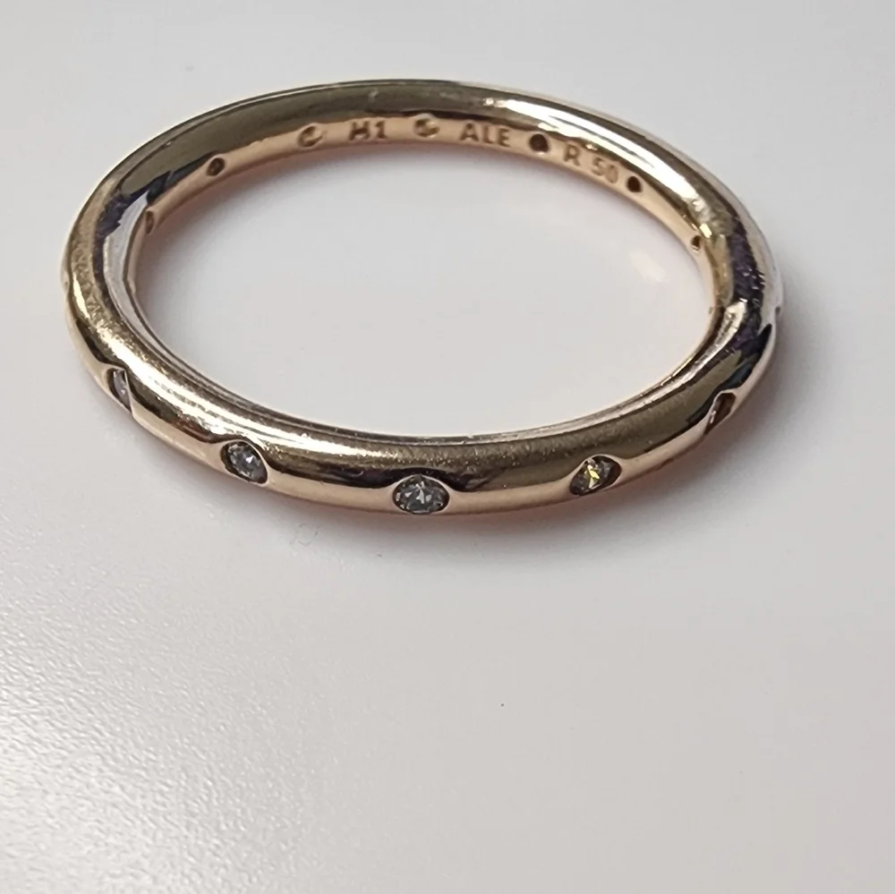 Amazon.com: PANDORA Timeless Sparkling Band Ring - Layering  Pandora Simple Sparkling Band Ring size 50 display picture 1